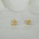 Elegant Copper Bow Stud Earrings - 14K Gold-Plated, Perfect for Everyday Wear - Store 42