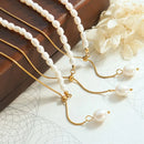 18K Gold-Plated Pearl Necklace