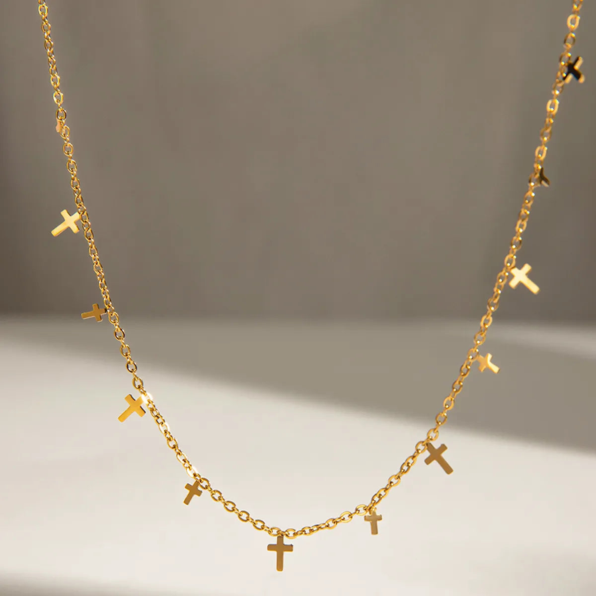 18K Gold-Plated Cross Necklace