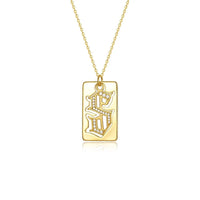 Elegant 925 Sterling Silver Letter S Pendant Necklace with 0.17ct Moissanite - 18K Gold-Plated - Store 42