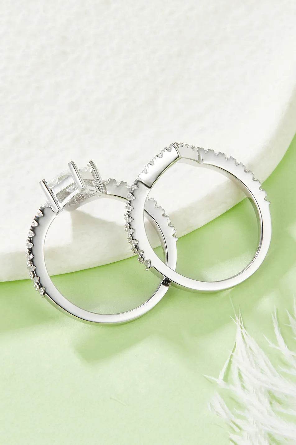 1 Carat Moissanite 925 Sterling Silver Double Layered Ring - Store 42