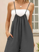 Casual Wide Leg Overalls