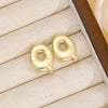 18K Gold-Plated Bubble Letter Stud Earrings - Unique, Dainty & Lightweight for Everyday Wear - Store 42