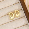18K Gold-Plated Bubble Letter Stud Earrings - Unique Personalization, Lightweight Design - Store 42