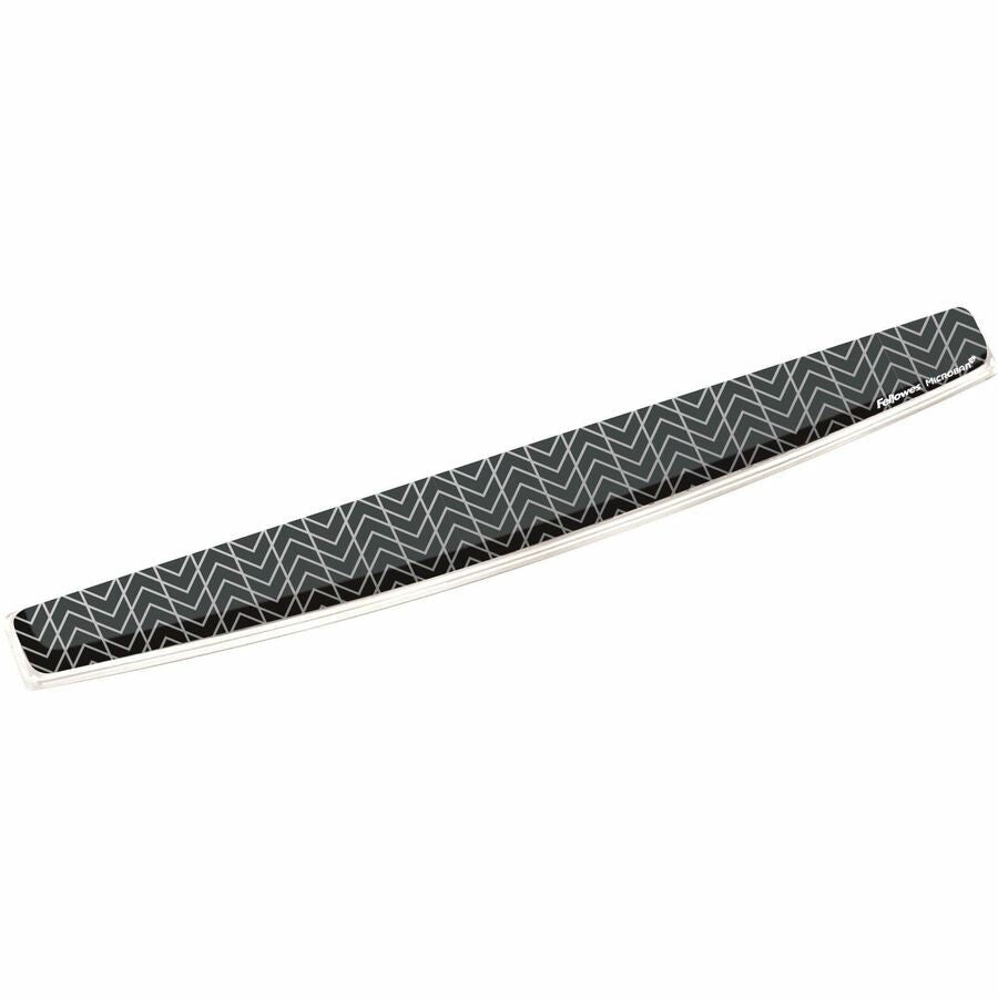 Fellowes Chevron Design Photo Gel Wrist Rest with Microban Antimicrobial Protection - Comfortable Ergonomic Support