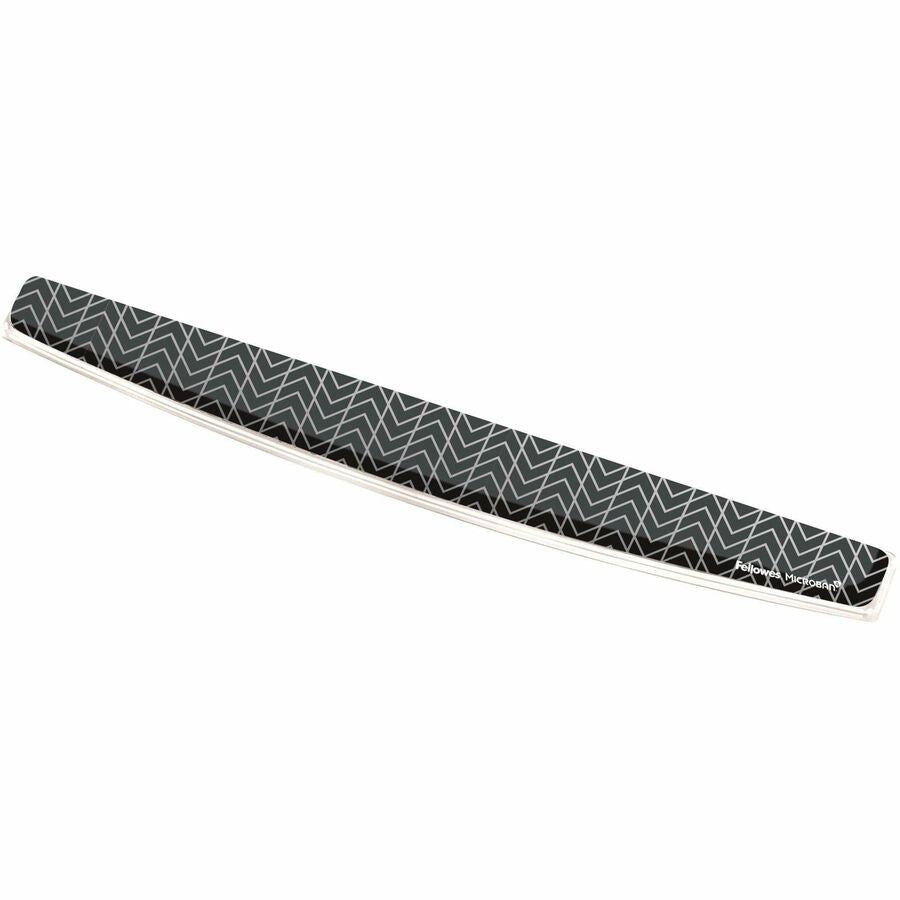 Fellowes Chevron Design Photo Gel Wrist Rest with Microban Antimicrobial Protection - Comfortable Ergonomic Support