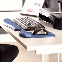 Fellowes PlushTouch Foam Wrist Rest with Microban Anti - Microbial Protection - Blue Comfort & Ergonomic Support - Store 42