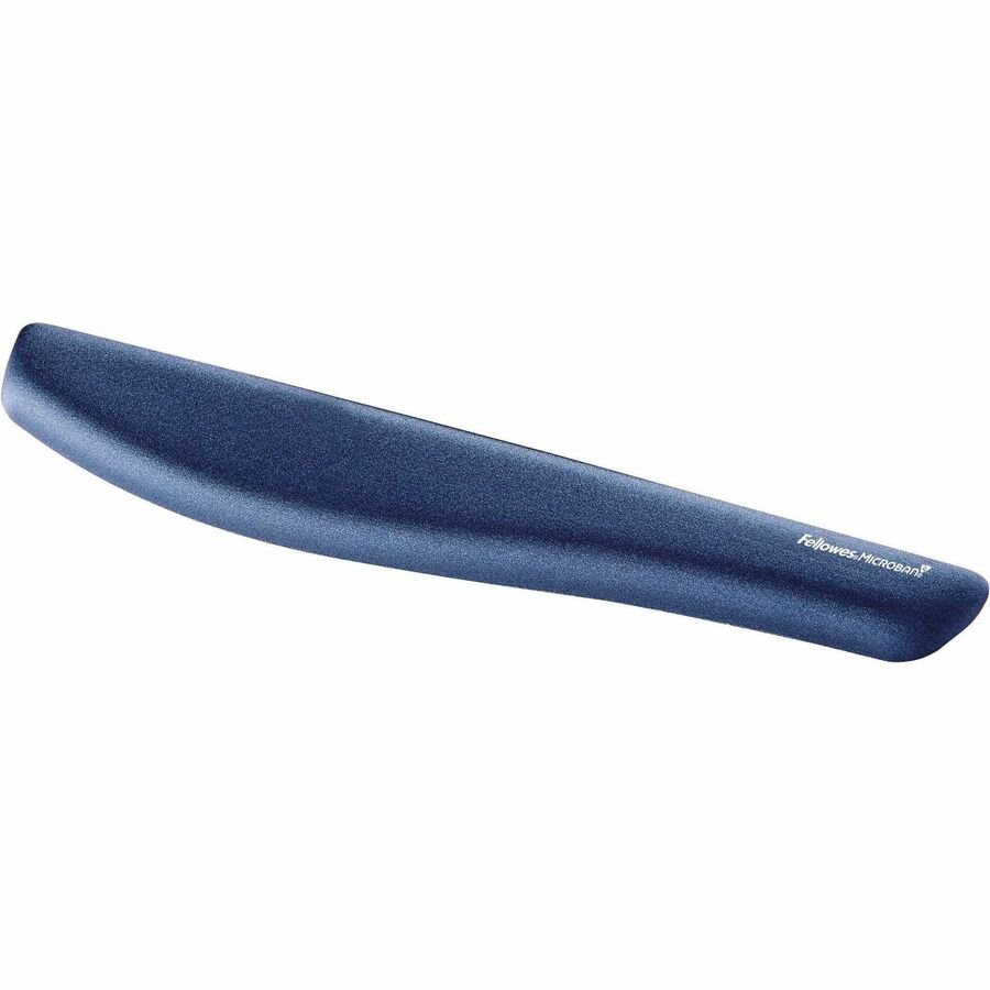 Fellowes PlushTouch Foam Wrist Rest with Microban Anti-Microbial Protection - Blue Comfort & Ergonomic Support