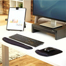 Fellowes PlushTouch Wrist Rest with Microban Antimicrobial Protection, FoamFusion Comfort - Black