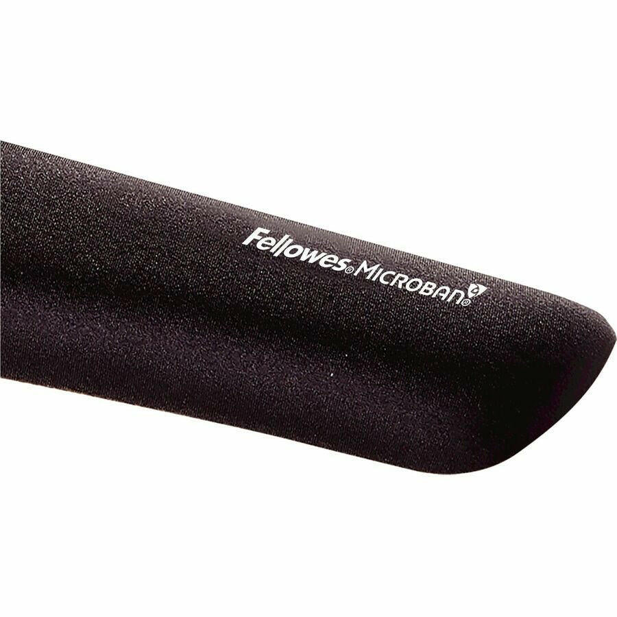 Fellowes PlushTouch Wrist Rest with Microban Antimicrobial Protection, FoamFusion Comfort - Black