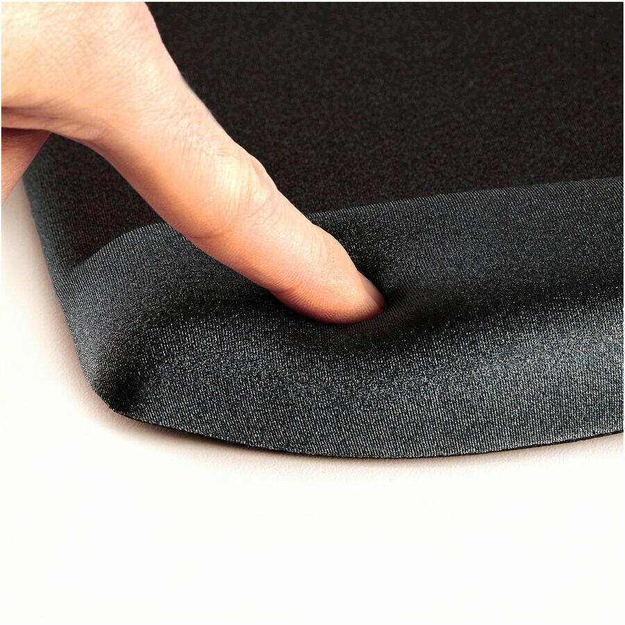 Fellowes PlushTouch Wrist Rest with Microban Antimicrobial Protection, FoamFusion Comfort - Black