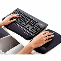 Fellowes PlushTouch Wrist Rest with Microban Antimicrobial Protection, FoamFusion Comfort - Black