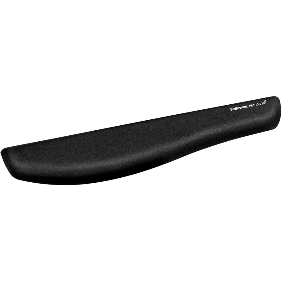Fellowes PlushTouch Wrist Rest with Microban Antimicrobial Protection, FoamFusion Comfort - Black