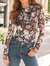 Lovelet Mock Neck Long Sleeve Top Black
