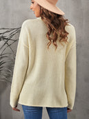 Button Detail Long Sleeve Knit Top