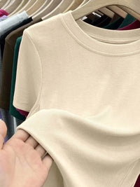 Slightly Stretchy 100% Polyester Crew Neck Short Sleeve T-Shirt for Everyday Comfort - Store 42