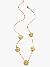 18K Gold-Plated Flower Chain Necklace