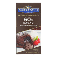 Ghirardelli 60% Cacao Bittersweet Baking Bar, Case of 12, 4 Oz - Rich Chocolate for Baking & Desserts Default Title