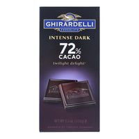 Ghirardelli Intense Dark Twilight Delight Chocolate Bars 72% Cacao, 12 Count, 3.5 oz Each