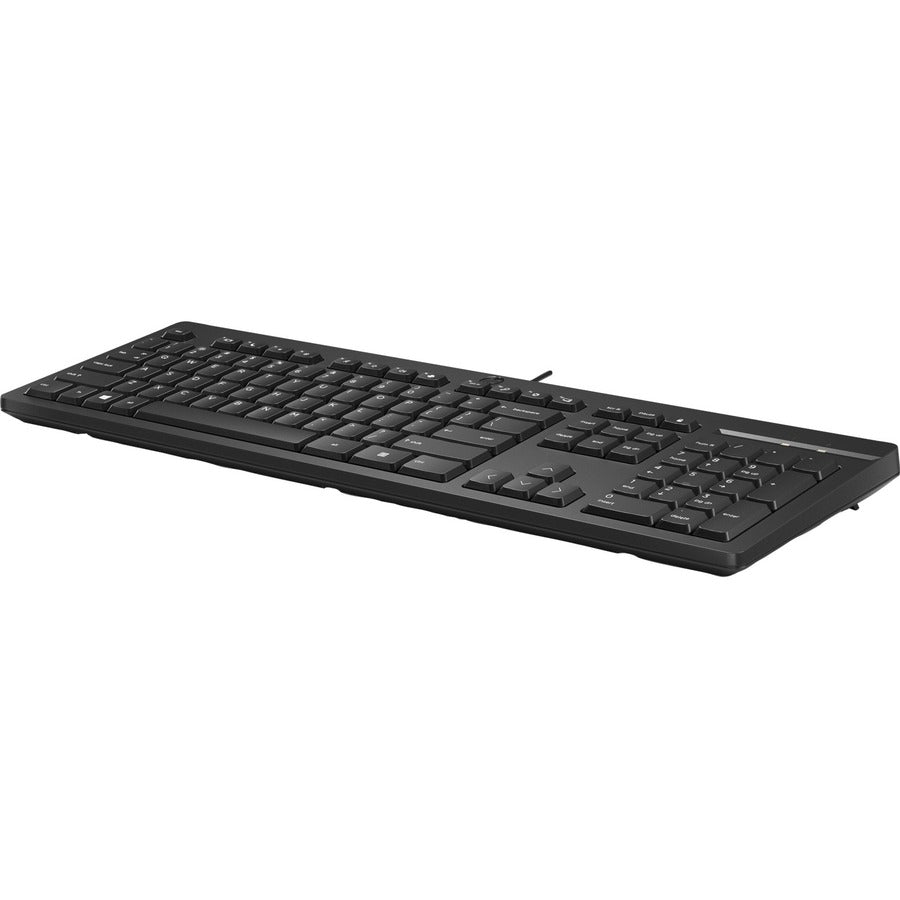 HP 125 Wired Keyboard - Full Size Comfort, Adjustable Feet & Eco - Friendly Design - Store 42