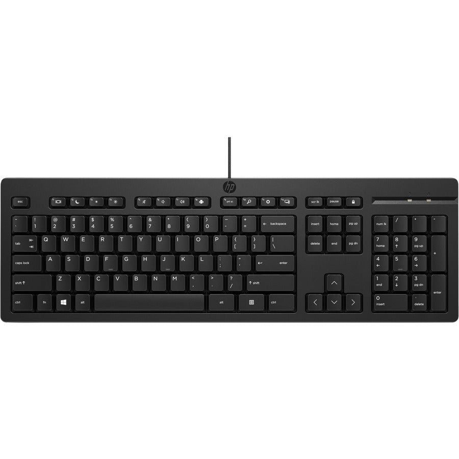 HP 125 Wired Keyboard - Full Size Comfort, Adjustable Feet & Eco - Friendly Design - Store 42