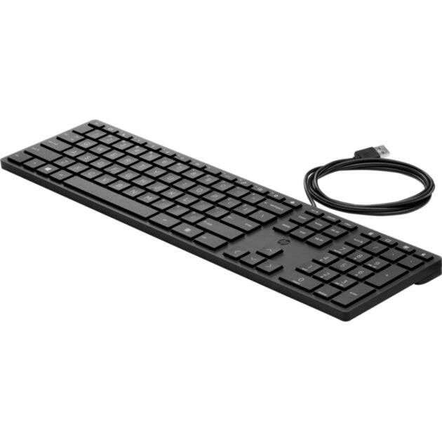 HP 320K Wired USB Keyboard - Efficient Typing, Maximum Reliability, Perfect for Desktop Use