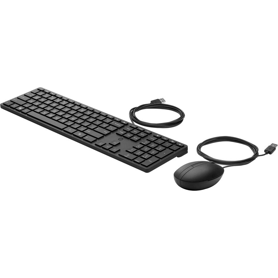HP 320MK Wired Keyboard And Mouse Set | Quiet Keys | Ergonomic Design | USB Connectivity | Eco-Friendly