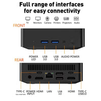Intel Core i9-8950HK Mini PC with 16GB RAM, 1TB Storage, Win11 & WiFi 6 - Compact Powerhouse