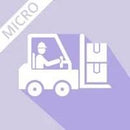 Icon of a forklift operated by a worker, symbolizing the Forklift Basics Course by Brand - Self-Paced Training for Safer Warehouse Operations by My Store.