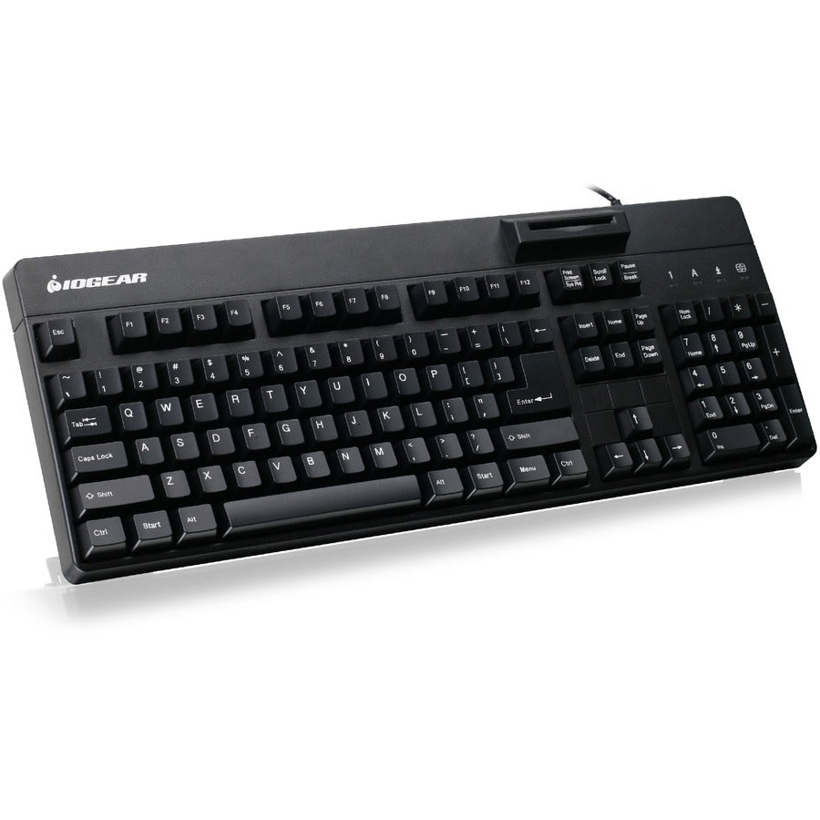 IOGEAR 104-Key CAC Keyboard with Integrated Smart Card Reader, TAA-Compliant USB Security