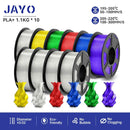 JAYO 1.75mm Transparent PETG PLA Filament - 10 Rolls of Clear Multicolor for Vibrant 3D Printing PLA PLUS 5TP 5TPMIX United States