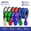 JAYO 1.75mm Transparent PETG PLA Filament - 10 Rolls of Clear Multicolor for Vibrant 3D Printing PLA PLUS 10TPMIX01 United States