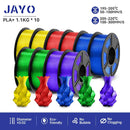 JAYO 1.75mm Transparent PETG PLA Filament - 10 Rolls of Clear Multicolor for Vibrant 3D Printing PLA PLUS 10TPMIX02 United States
