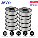 JAYO 1.75mm Transparent PETG PLA Filament - 10 Rolls of Clear Multicolor for Vibrant 3D Printing PLA-10TP United States