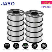 JAYO 1.75mm Transparent PETG PLA Filament - 10 Rolls of Clear Multicolor for Vibrant 3D Printing PLA-10TP United States