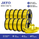 JAYO 1.75mm Transparent PETG PLA Filament - 10 Rolls of Clear Multicolor for Vibrant 3D Printing PETG-10TPYL United States