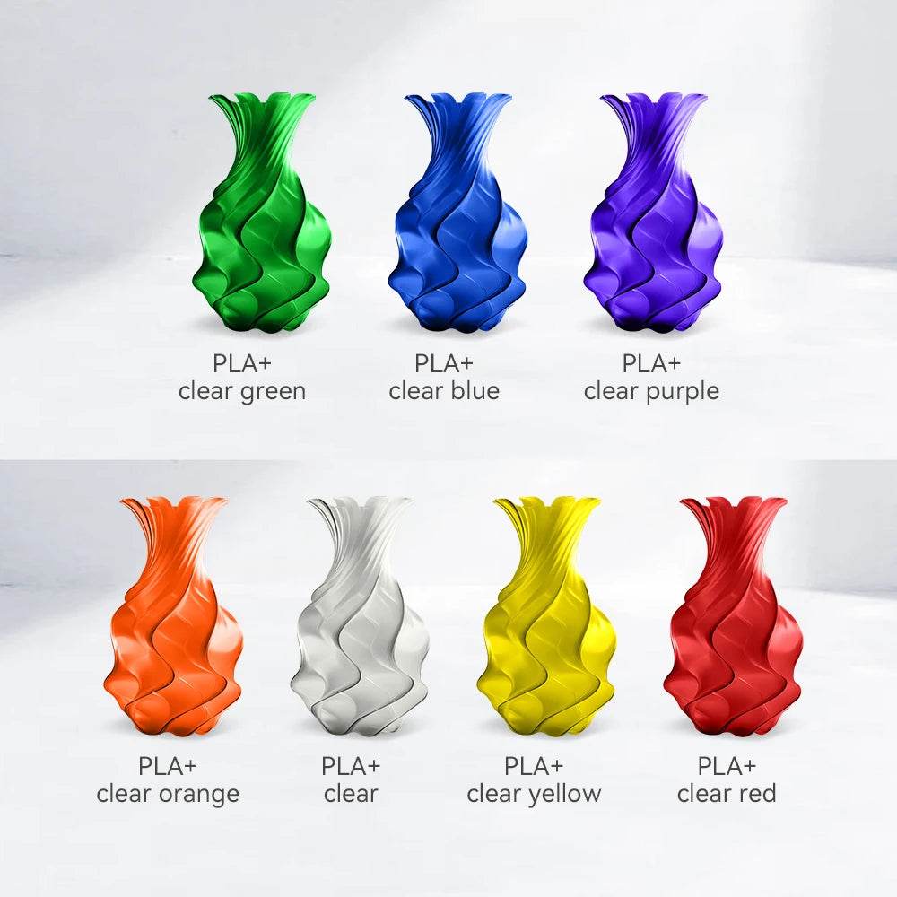 JAYO 1.75mm Transparent PETG PLA Filament - 10 Rolls of Clear Multicolor for Vibrant 3D Printing