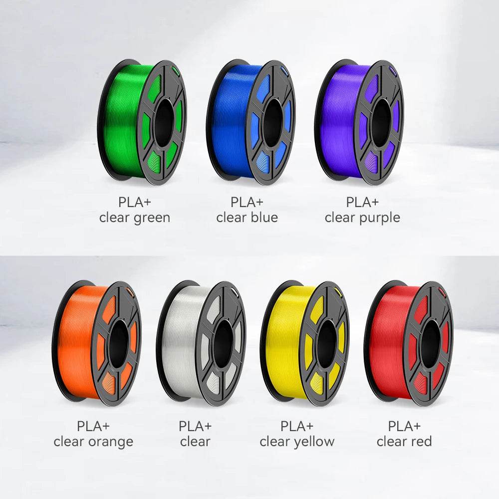 JAYO 1.75mm Transparent PETG PLA Filament - 10 Rolls of Clear Multicolor for Vibrant 3D Printing