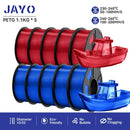 JAYO 1.75mm Transparent PETG PLA Filament - 10 Rolls of Clear Multicolor for Vibrant 3D Printing PETG-5TPBL 5TPRD United States