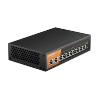 KeepLiNK 10-Port Gigabit Ethernet Switch with 8 PoE Ports & 2 Uplink RJ45 Ports - Unmanaged & Plug-and-Play