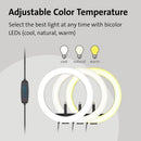 Kensington L1000 Bicolor Ring Light with Webcam Mount - 930 Lumens, Adjustable Brightness & 360-Degree Rotation
