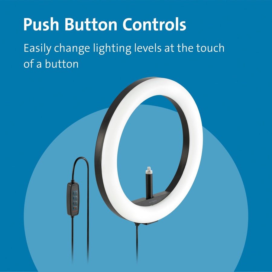 Kensington L1000 Bicolor Ring Light with Webcam Mount - 930 Lumens, Adjustable Brightness & 360-Degree Rotation
