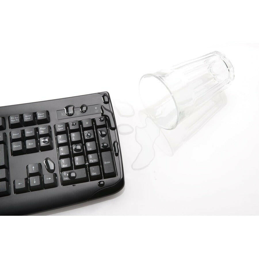Kensington Life Wireless Keyboard & Mouse Set | Spill-Proof, Full-Size, 2.4GHz Connection