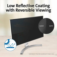 Kensington MagPro MagStrip Privacy Screen - Magnetic, Blue Light Filtering, Reversible Design