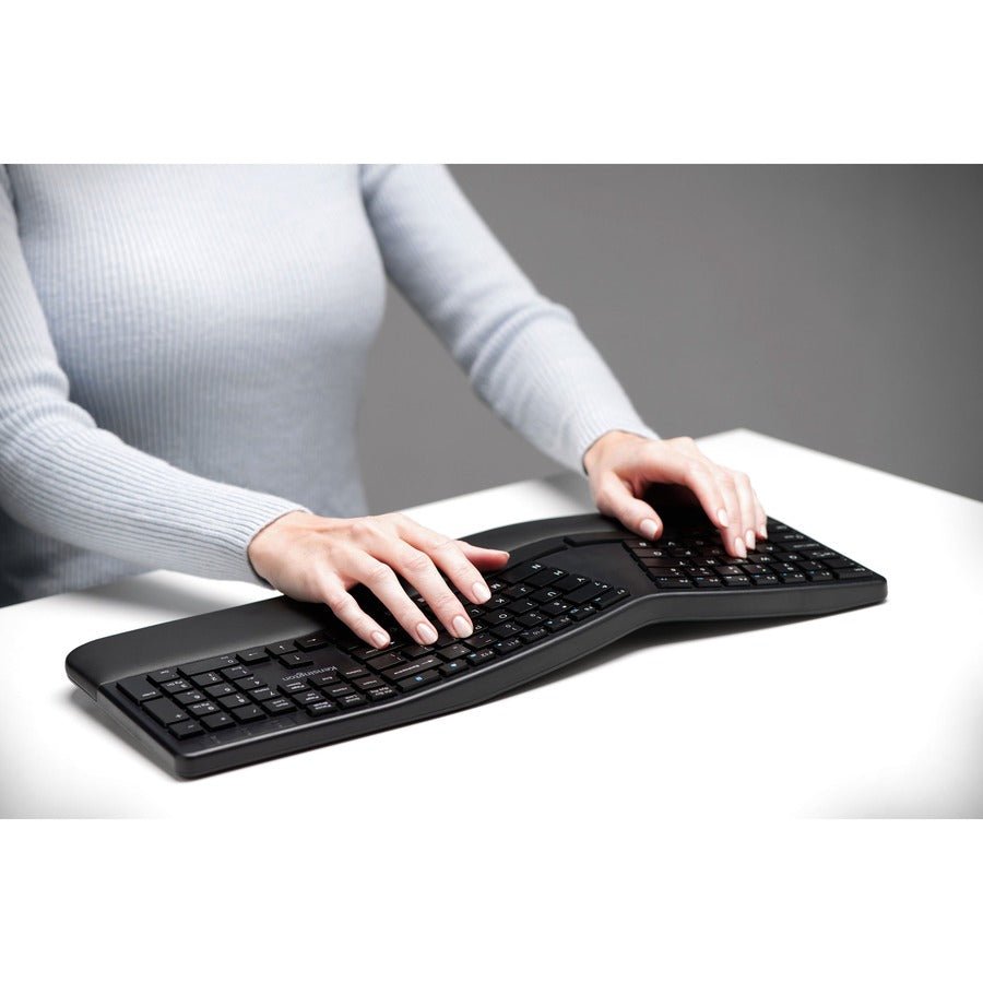 Kensington Pro Fit Ergo Wireless Keyboard - Ergonomic Design, Dual 2.4GHz & Bluetooth, Spill - Proof - Store 42