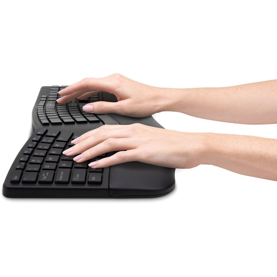 Kensington Pro Fit Ergo Wireless Keyboard - Ergonomic Design, Dual 2.4GHz & Bluetooth, Spill - Proof - Store 42