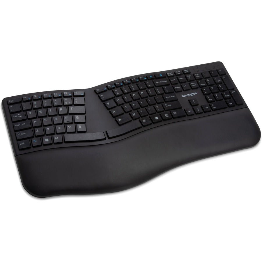 Kensington Pro Fit Ergo Wireless Keyboard - Ergonomic Design, Dual 2.4GHz & Bluetooth, Spill-Proof