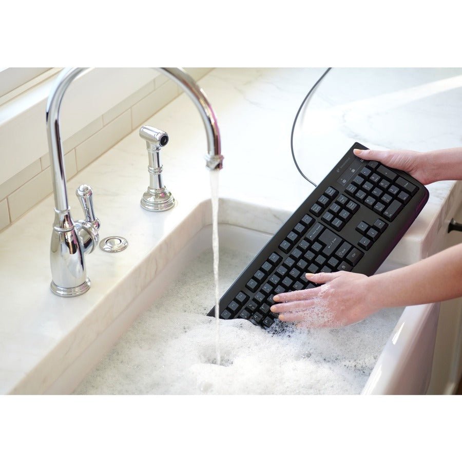 Kensington Pro Fit Washable Keyboard - Antimicrobial, Waterproof & Cable Connectivity, Black
