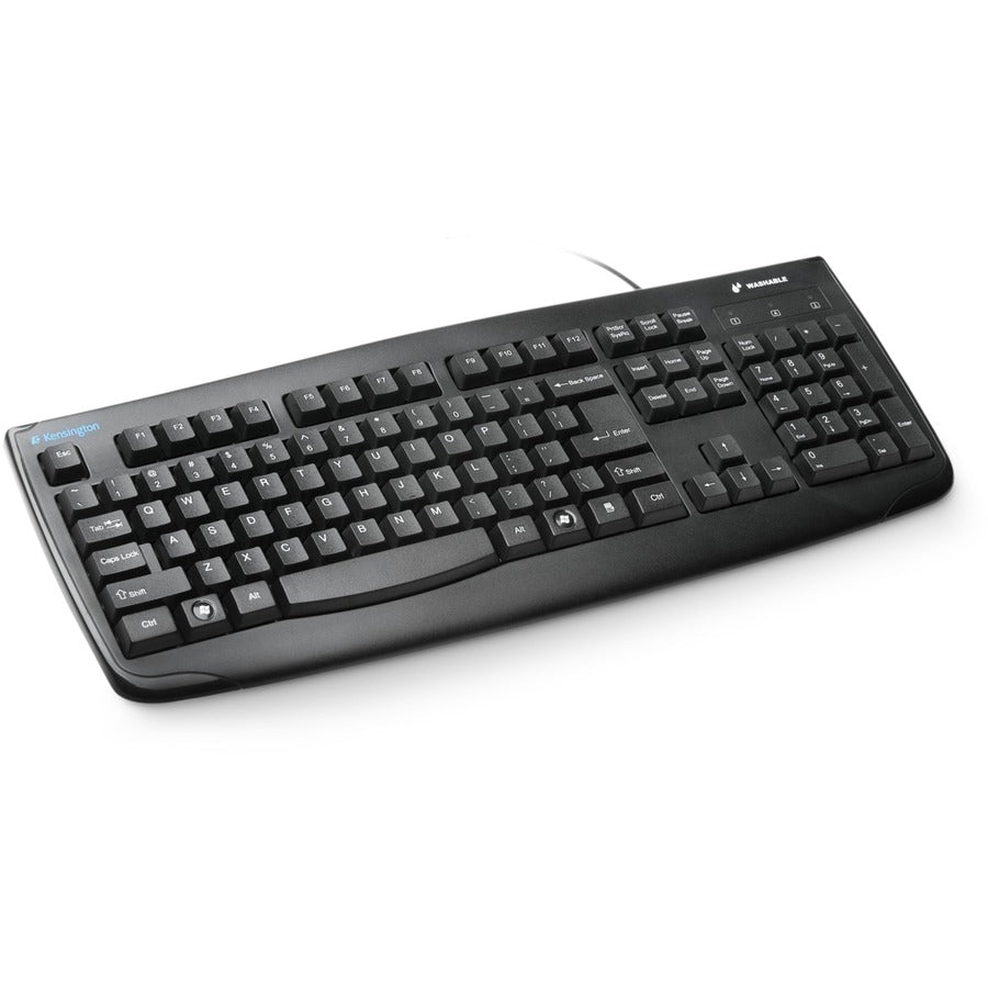 Kensington Pro Fit Washable Keyboard - Antimicrobial, Waterproof & Cable Connectivity, Black