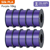 KINGROON 10Kg Silk PLA Filament 1.75Mm Mix Color Clog-Free for Vibrant 3D Printing 10kg Silk PLA Purple United States
